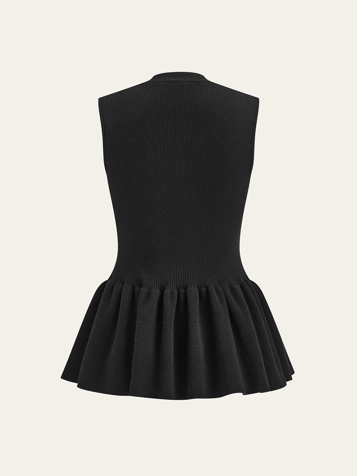 Metal Detail Knit Peplum Cardigan