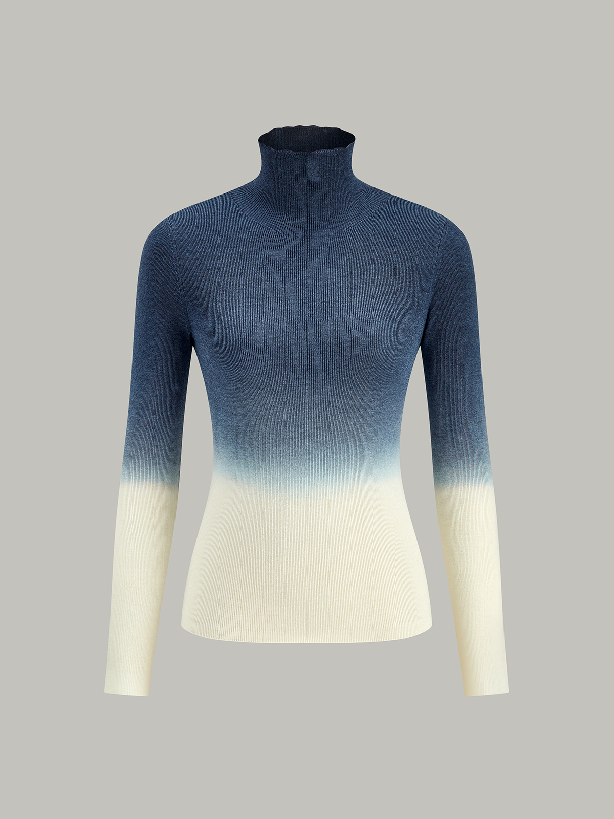 Haut en maille fine ombrée en mélange de laine 