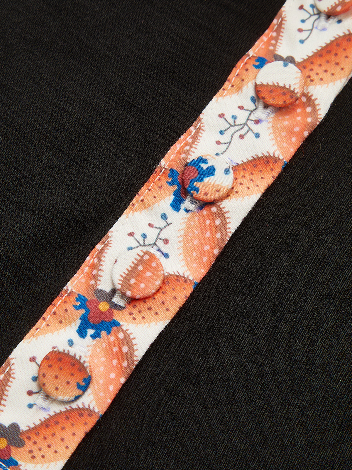 Print Trim Shirt Collar Maxi Dress