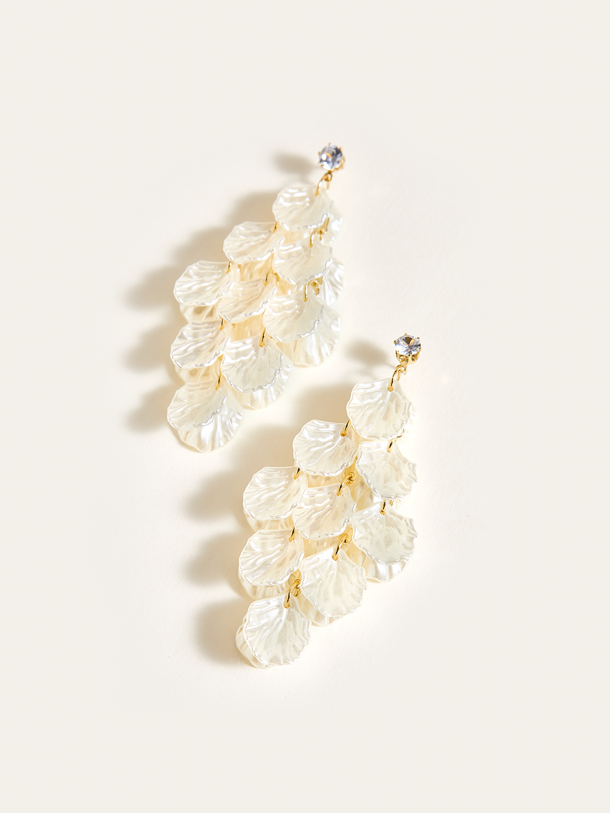 Shell Petal Tassel Earrings