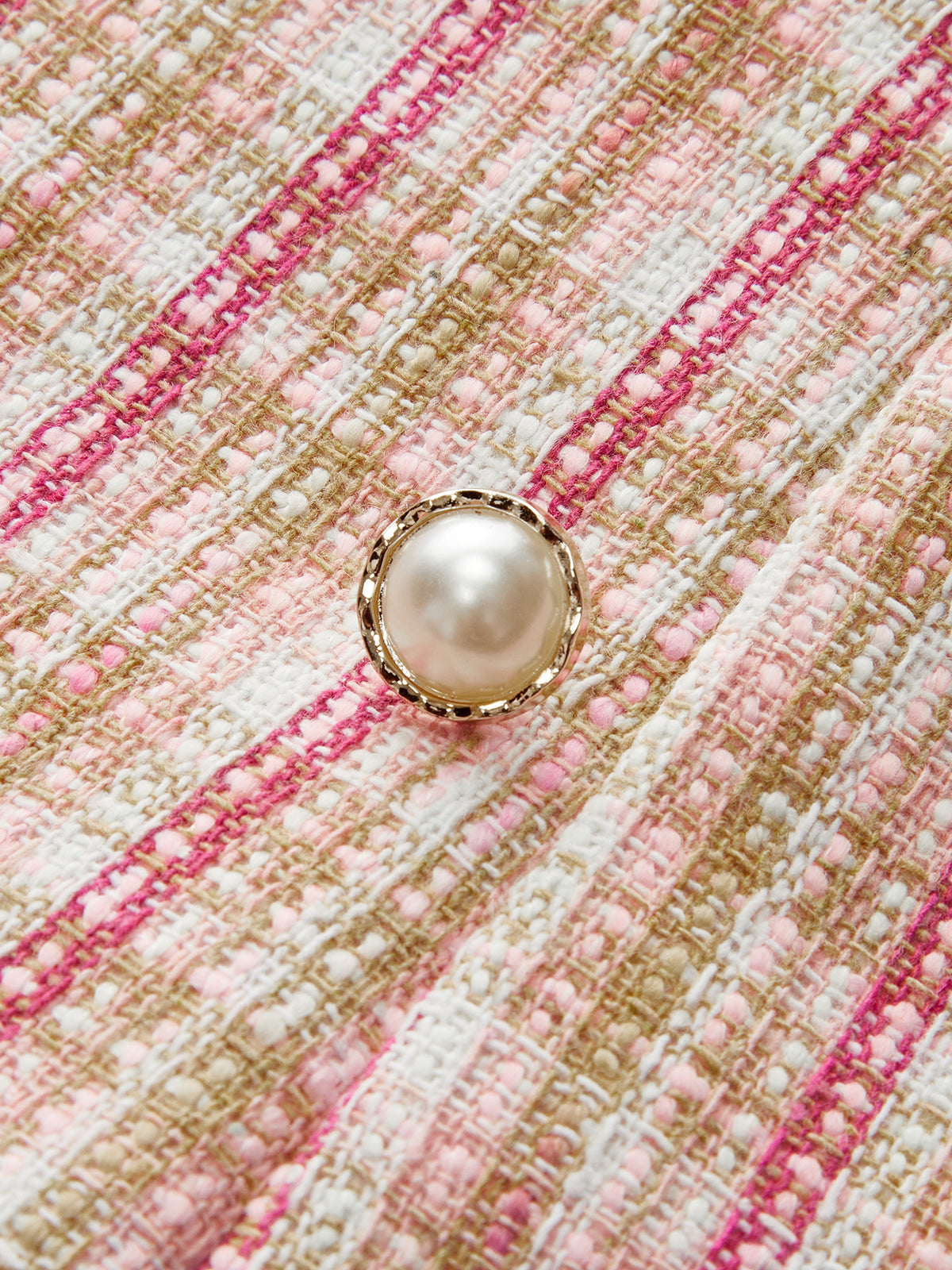 Bow Neckline Tweed Paneled Mini Dress