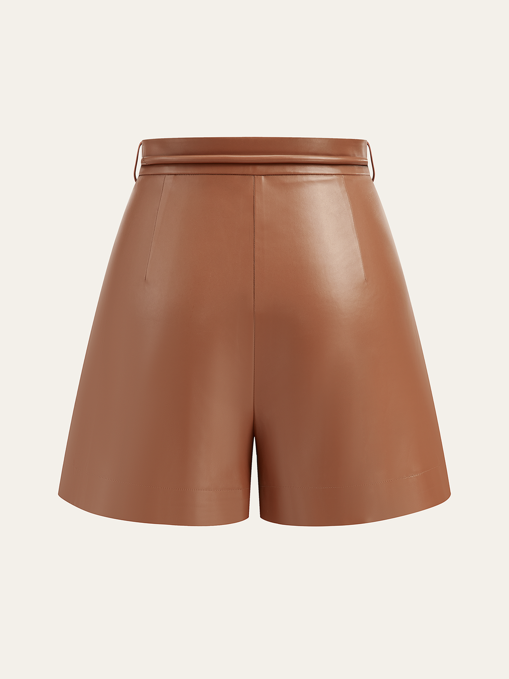 Short plissé en similicuir