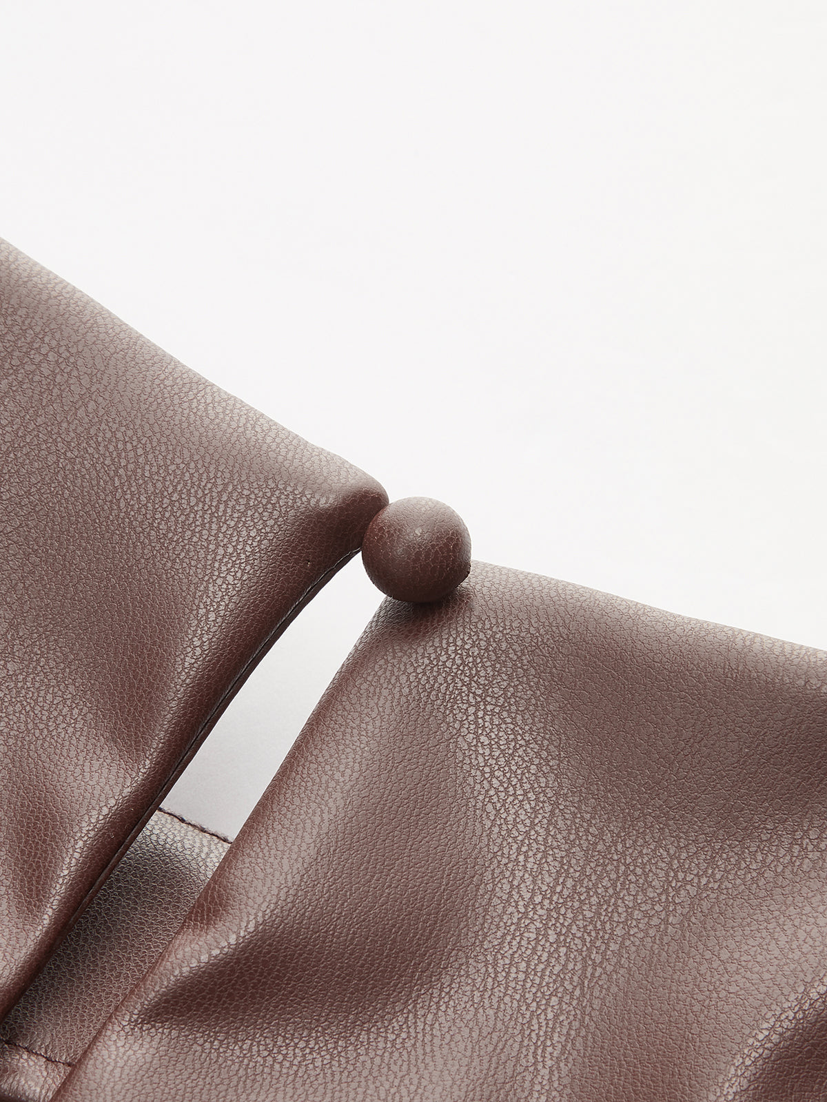 PU Leather Ruched Asymmetric Tank Top