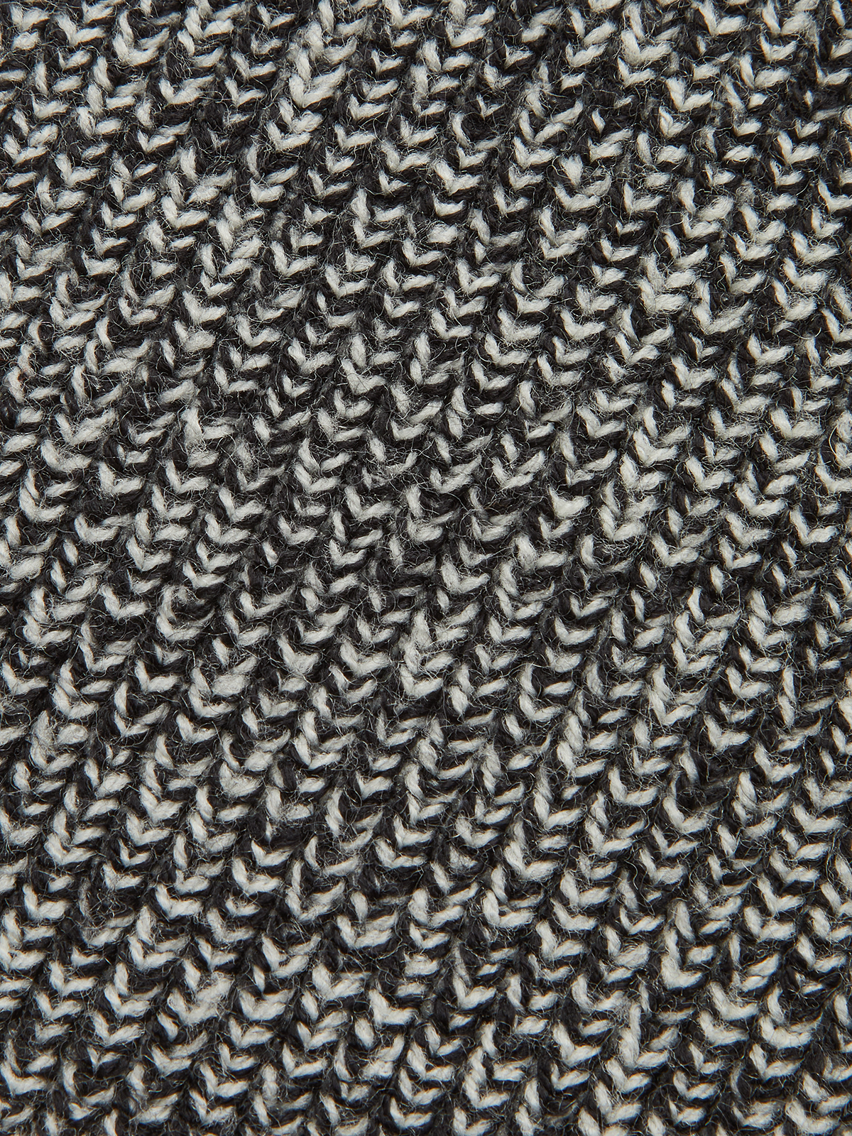 Checkered Wool Blend Polo Knit Top