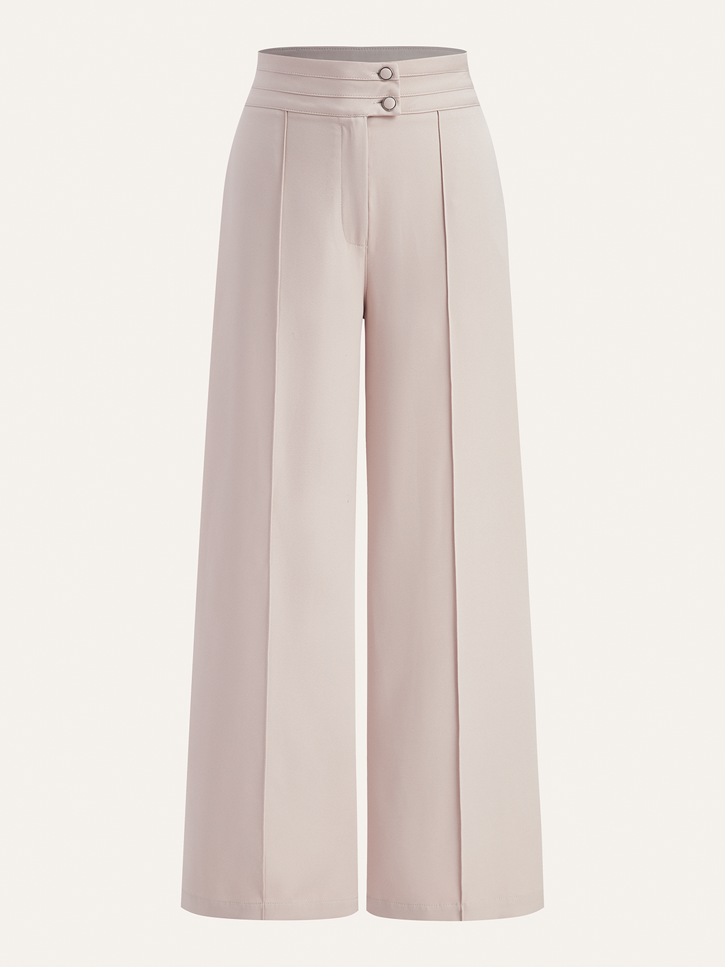Ensemble top volanté asymétrique et pantalon à double boutonnage
