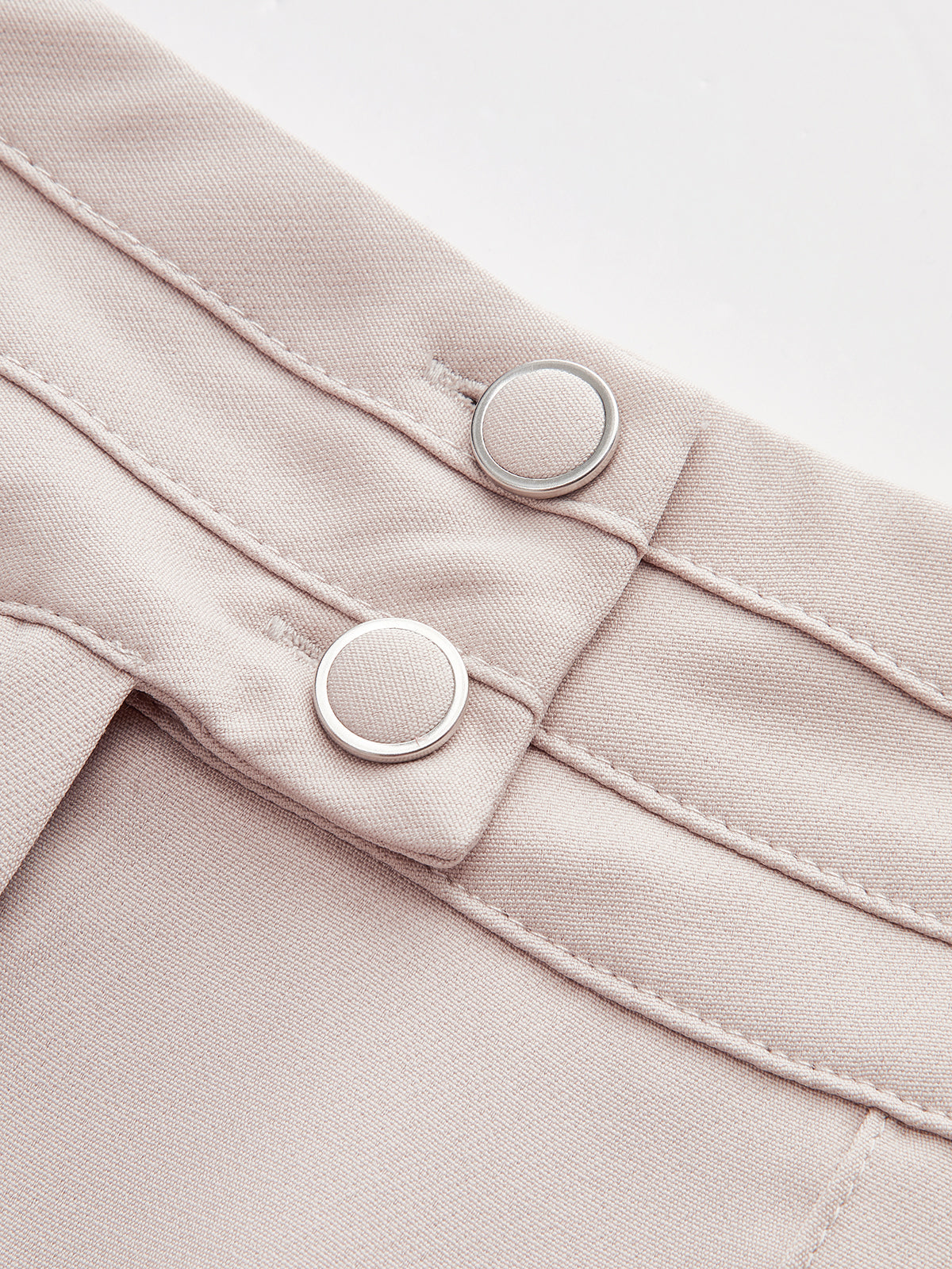 One-Shoulder Ruffled Top and Double-Button Pants Set