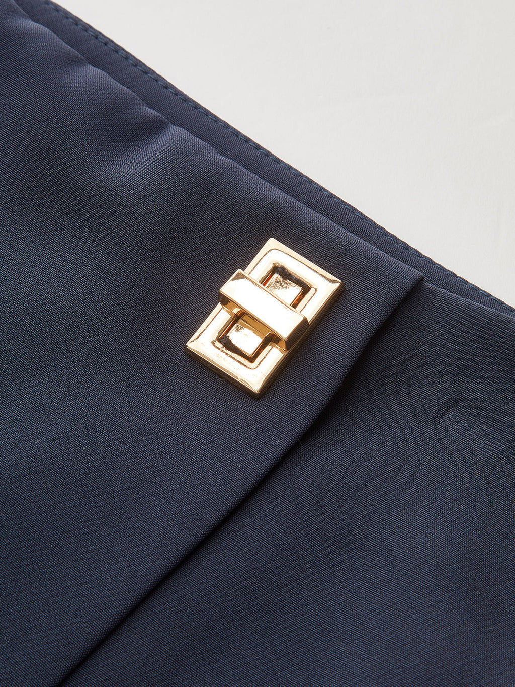 Metal Detail Asymmetric Skort