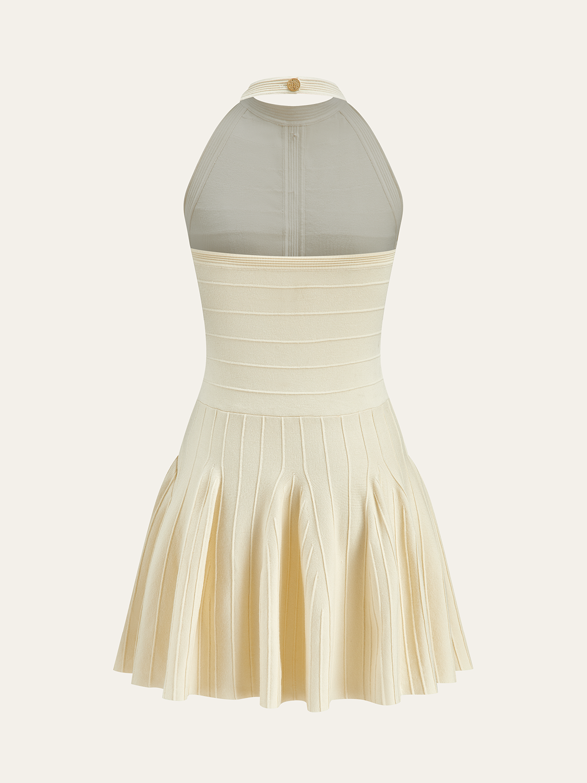 Halter Neck Backless Sweater Dress