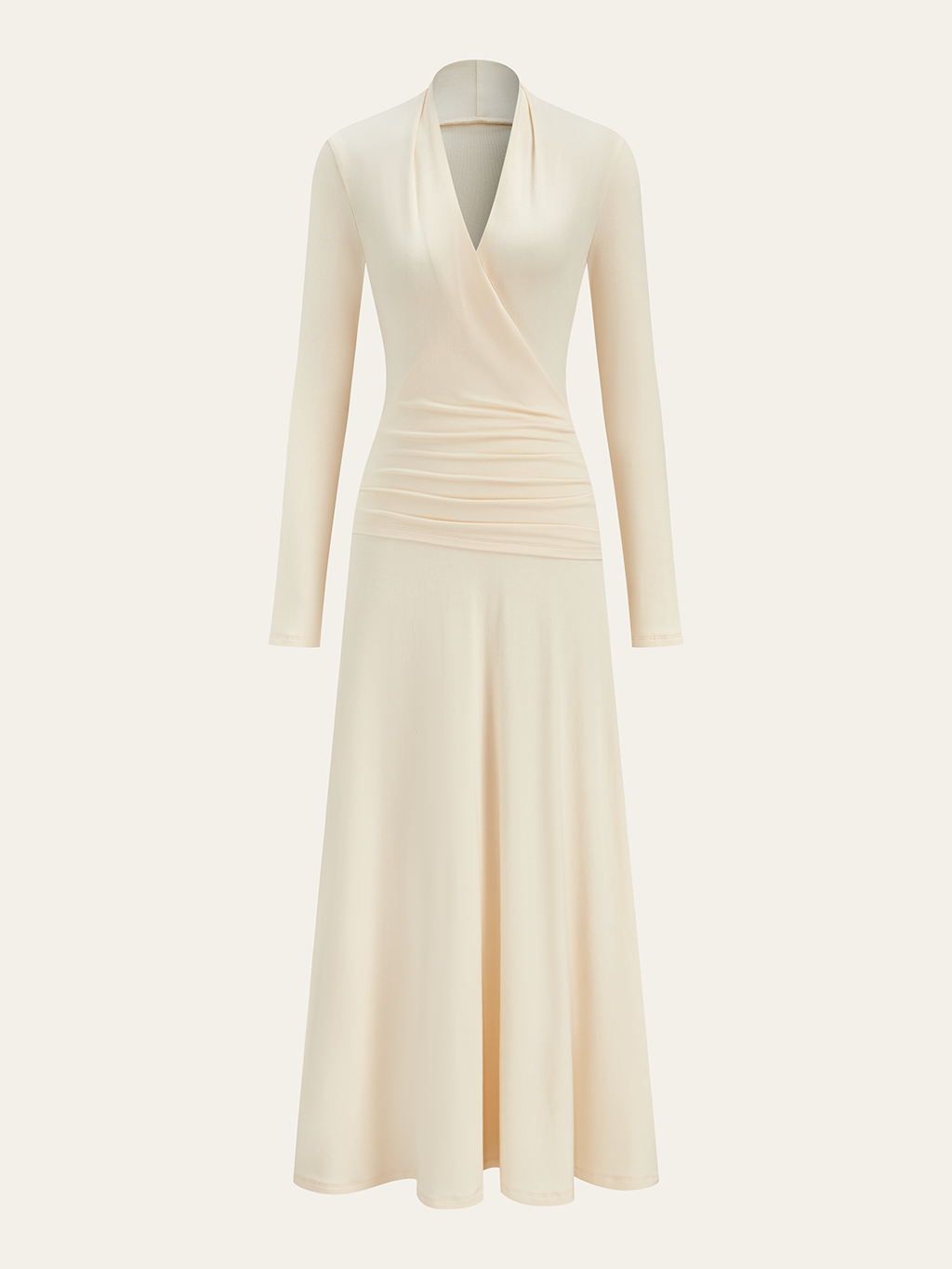 Plissiertes Fishtail-Maxikleid