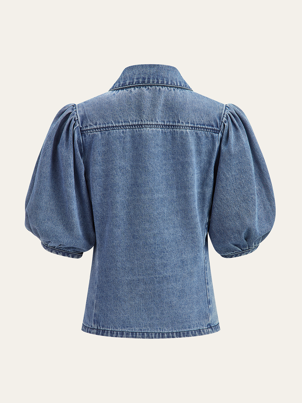 Puff Sleeve Denim Jacket