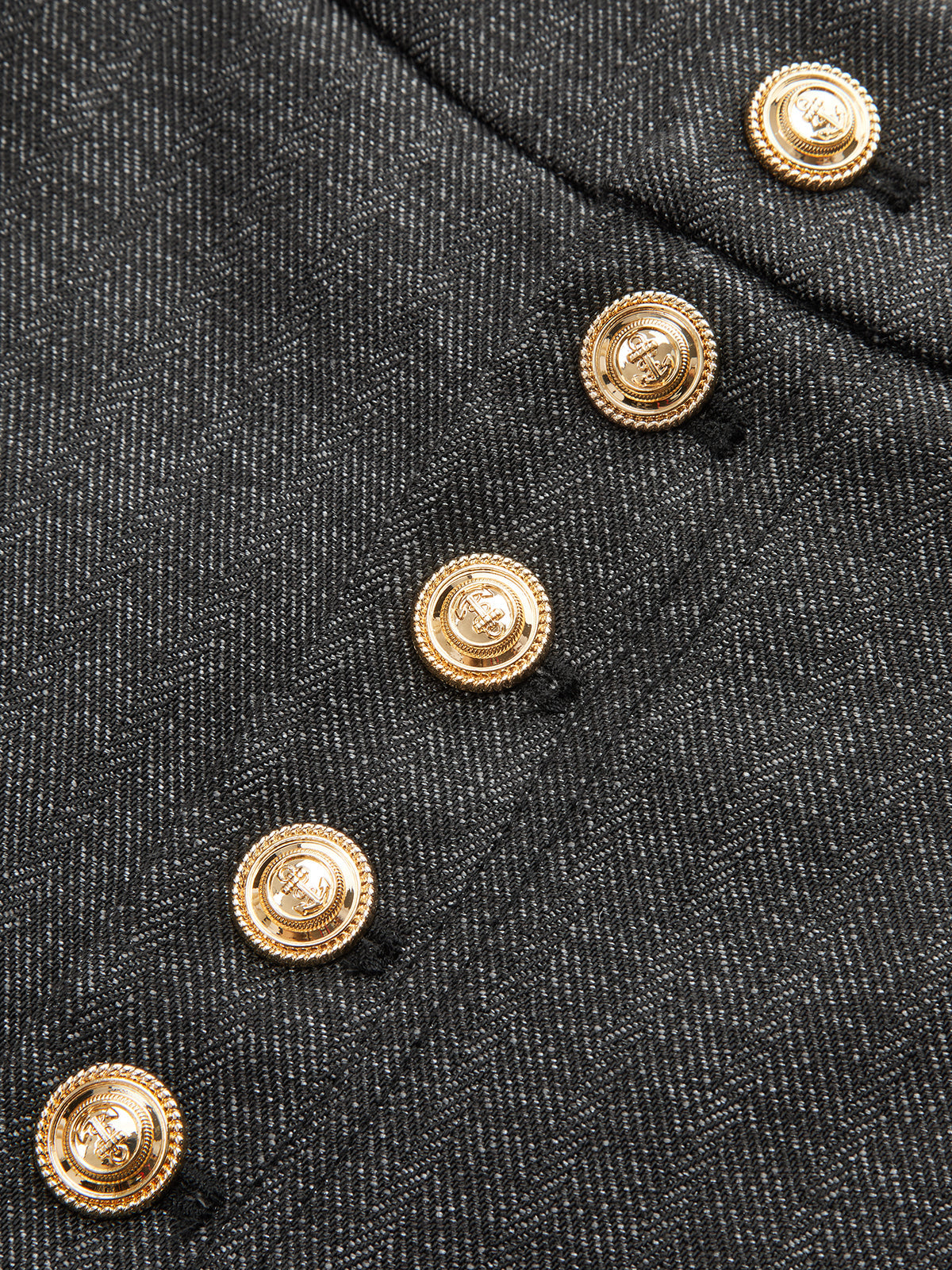 High-Waisted Button-Front Wide-Leg Pants