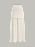 Maxirock aus geschichtetem Satin