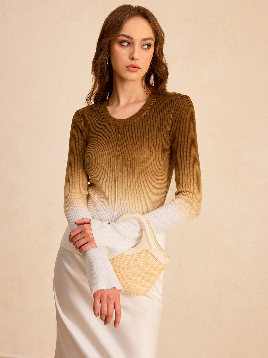 Haut en maille fine ombré