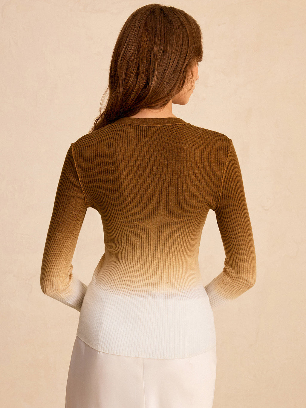 Haut en maille fine ombré