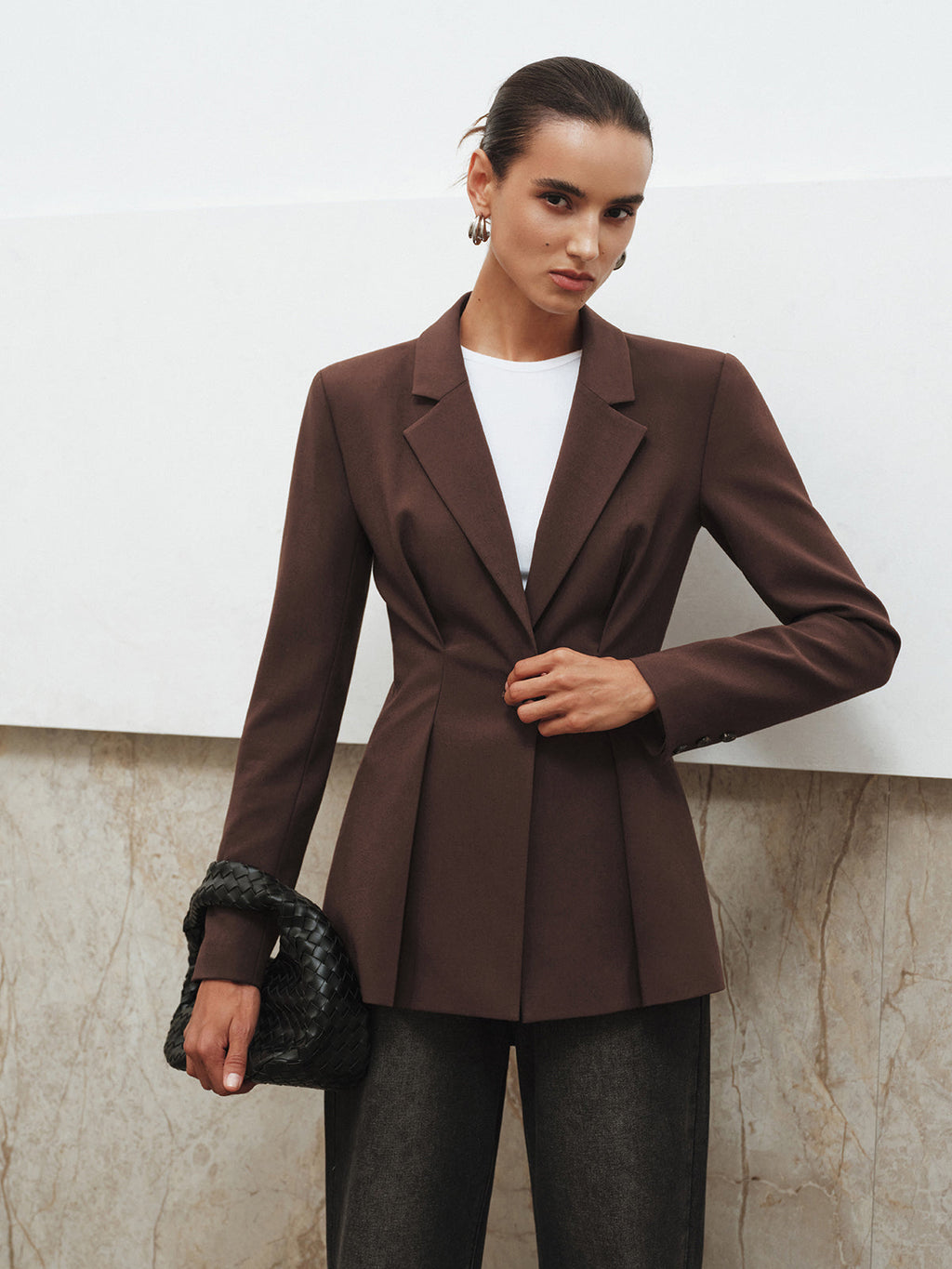 Schmal geschnittener Ein-Knopf-Blazer