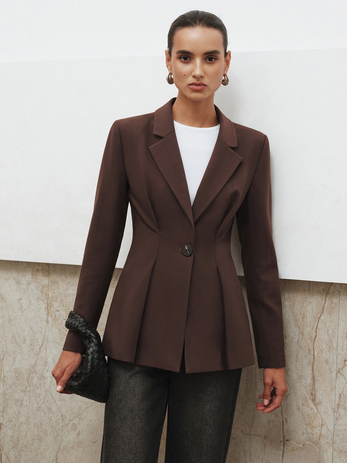 Schmal geschnittener Ein-Knopf-Blazer
