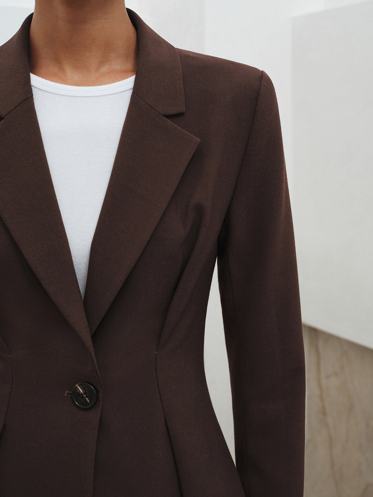 Schmal geschnittener Ein-Knopf-Blazer