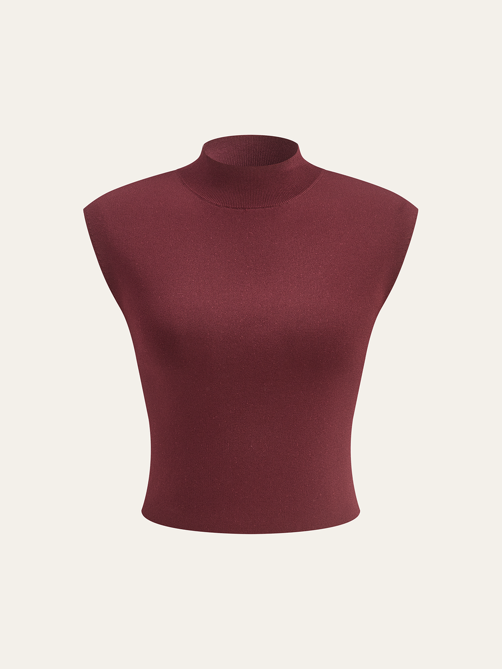 Ärmelloses Mock-Neck-Top und Plissierter Midirock