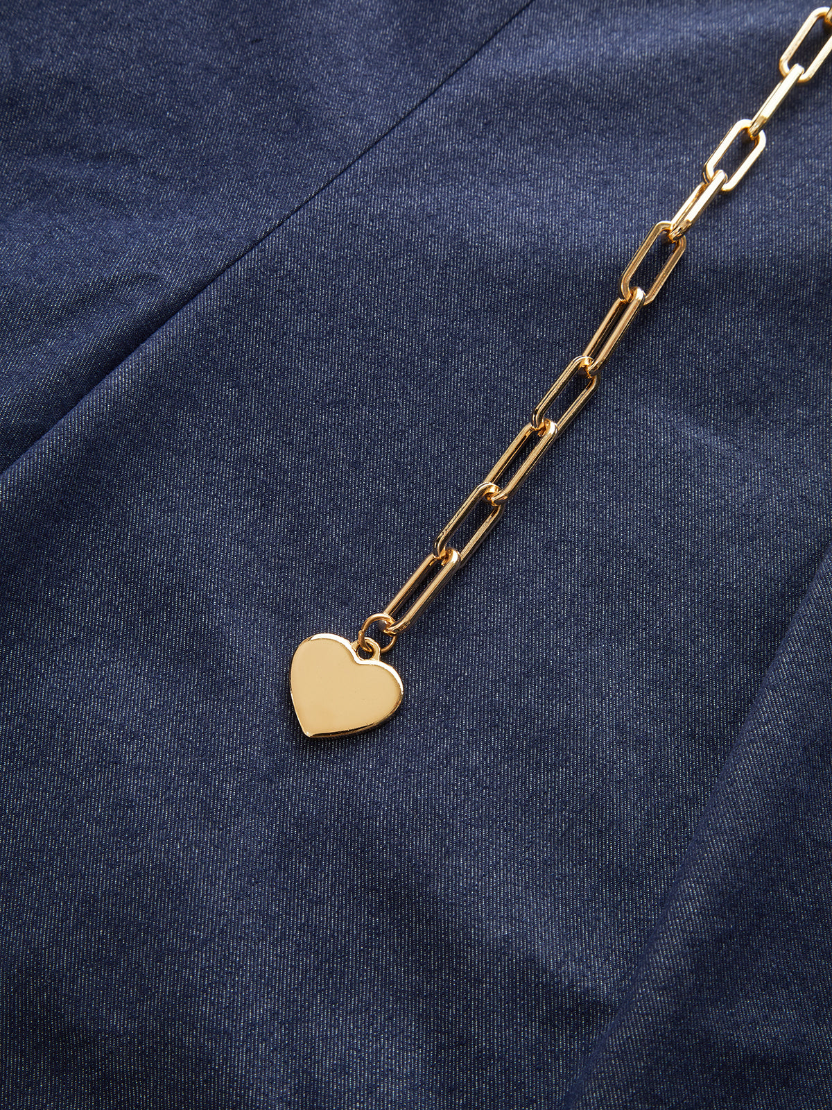 Jean à jambes larges et chaîne 