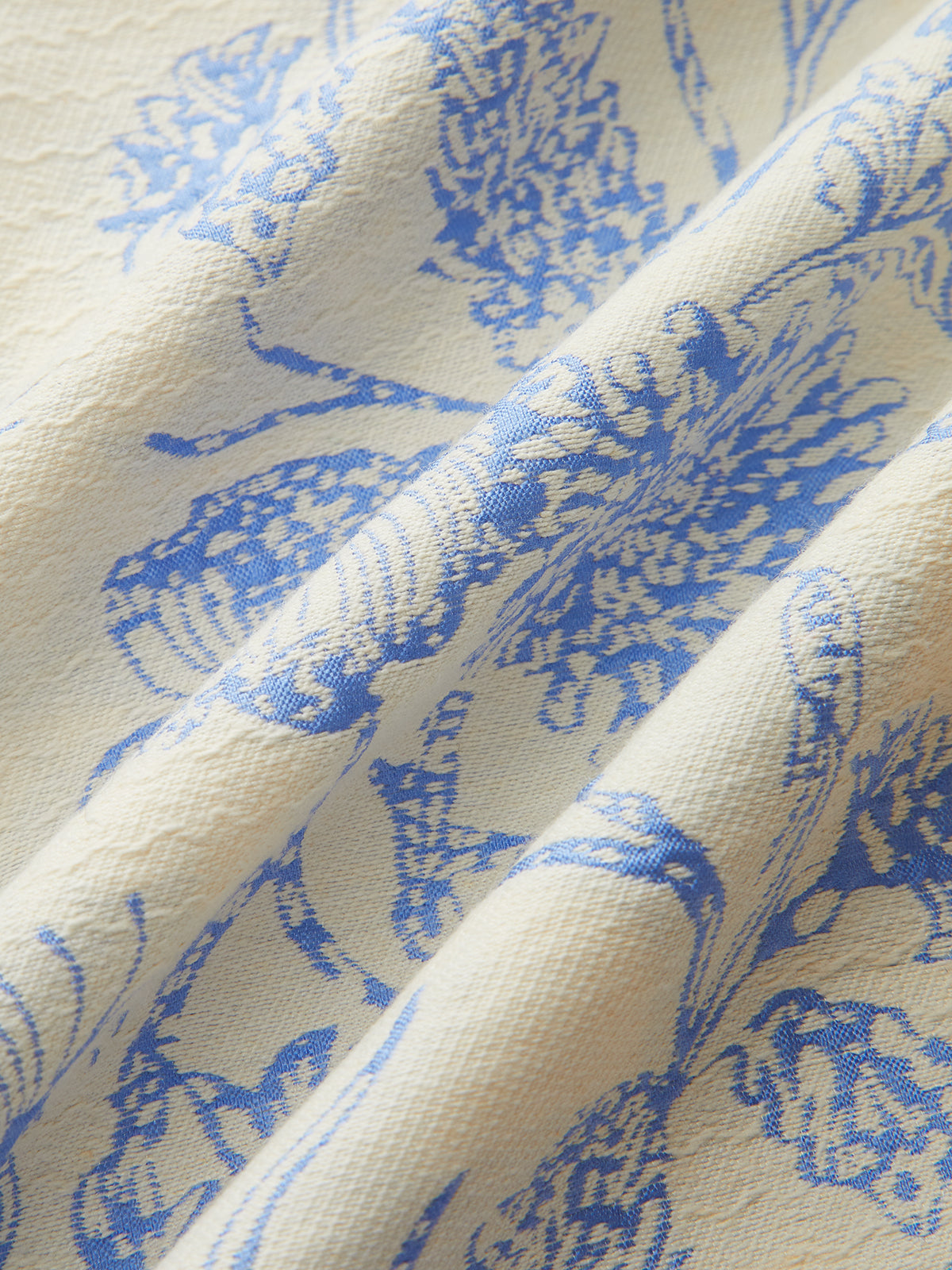 Robe courte à col chemise et imprimé floral jacquard 