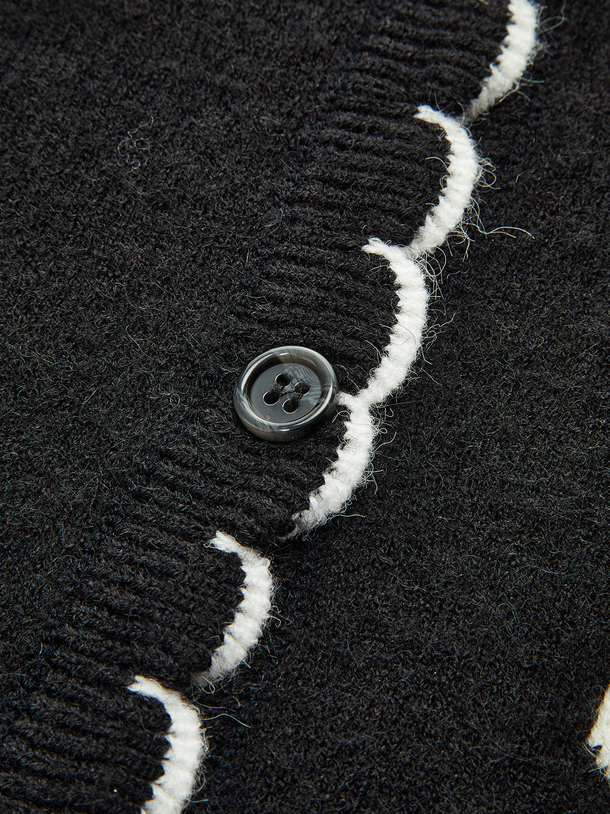 Scalloped Trim Polka Dot Knit Cardigan