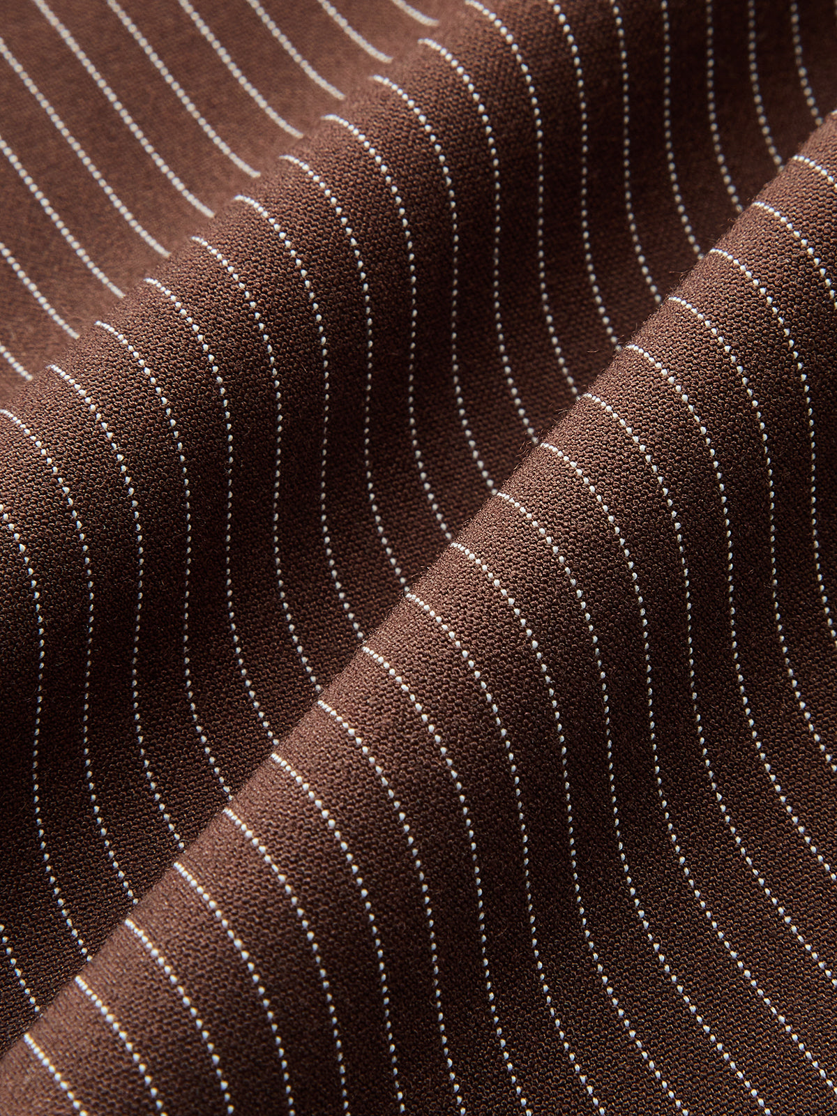 Pantalon à rayures fines taille mi-haute à jambes larges 