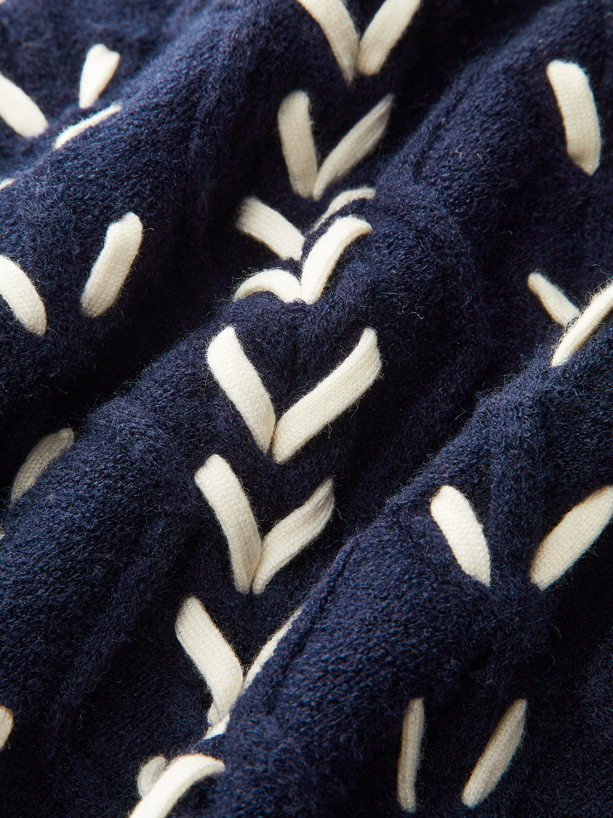 Contrast Stitched Cable Knit Top