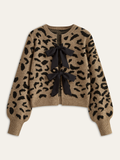 Leopard-Fliege-Stricktop