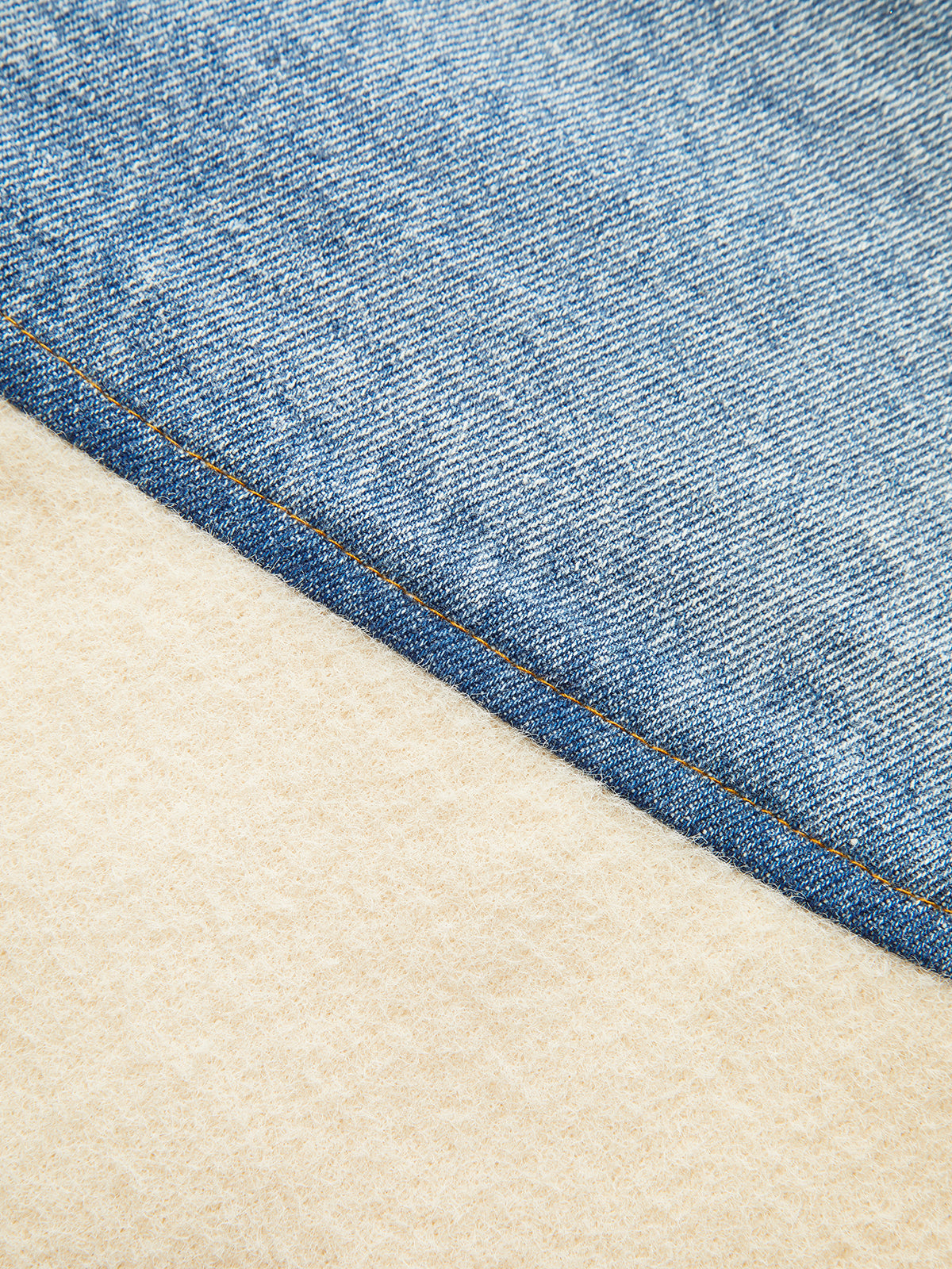 V-Neck Paneled Denim Cardigan