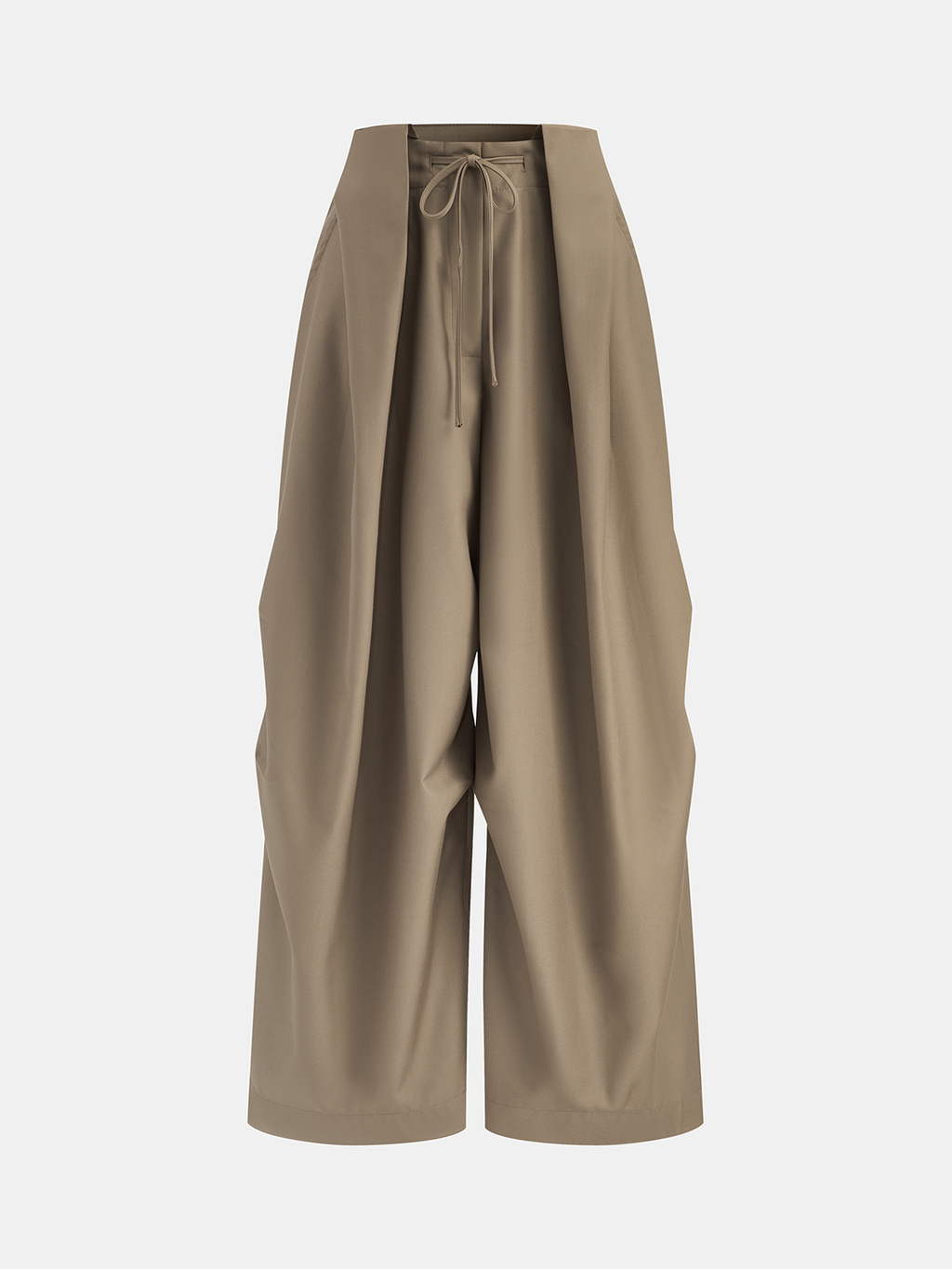 High-Waist Tunnelzug-Fallschirmhose