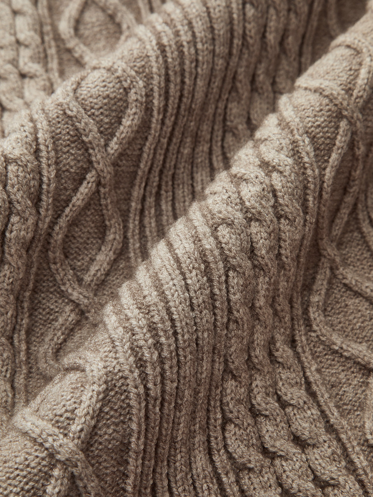 Mid-Waist Drawstring Cable Knit Pants