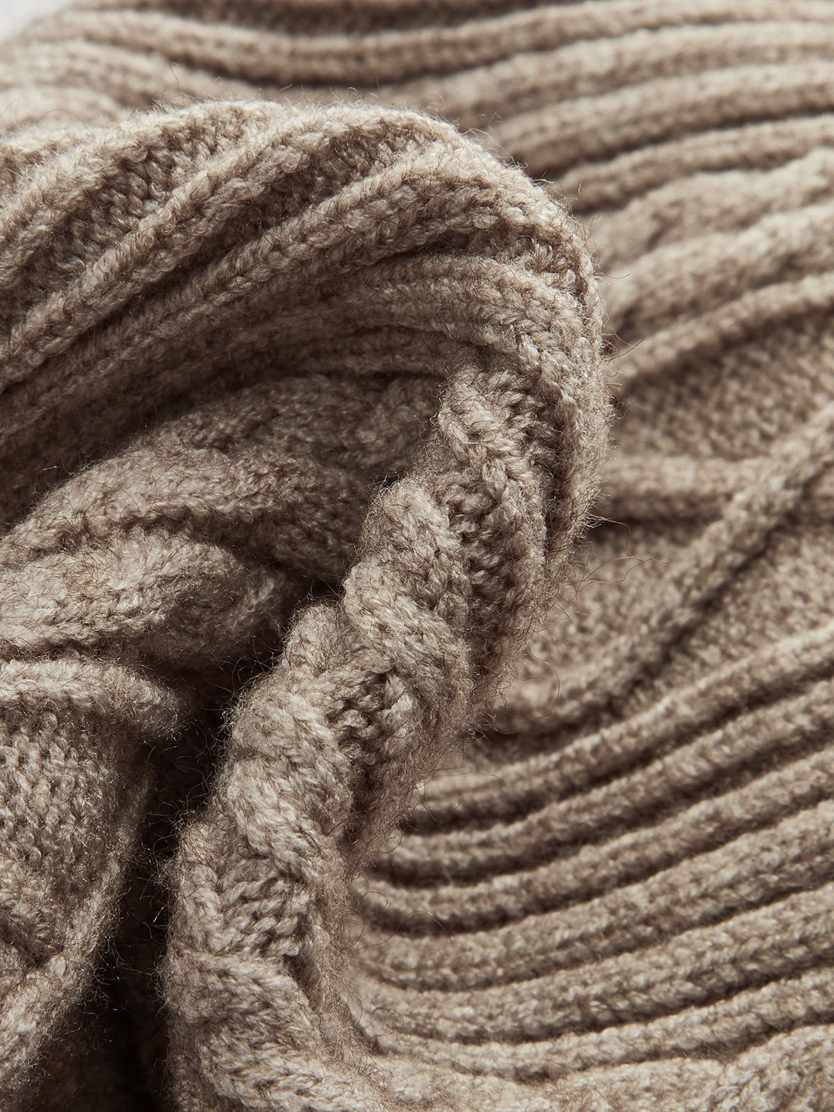 Mid-Waist Drawstring Cable Knit Pants