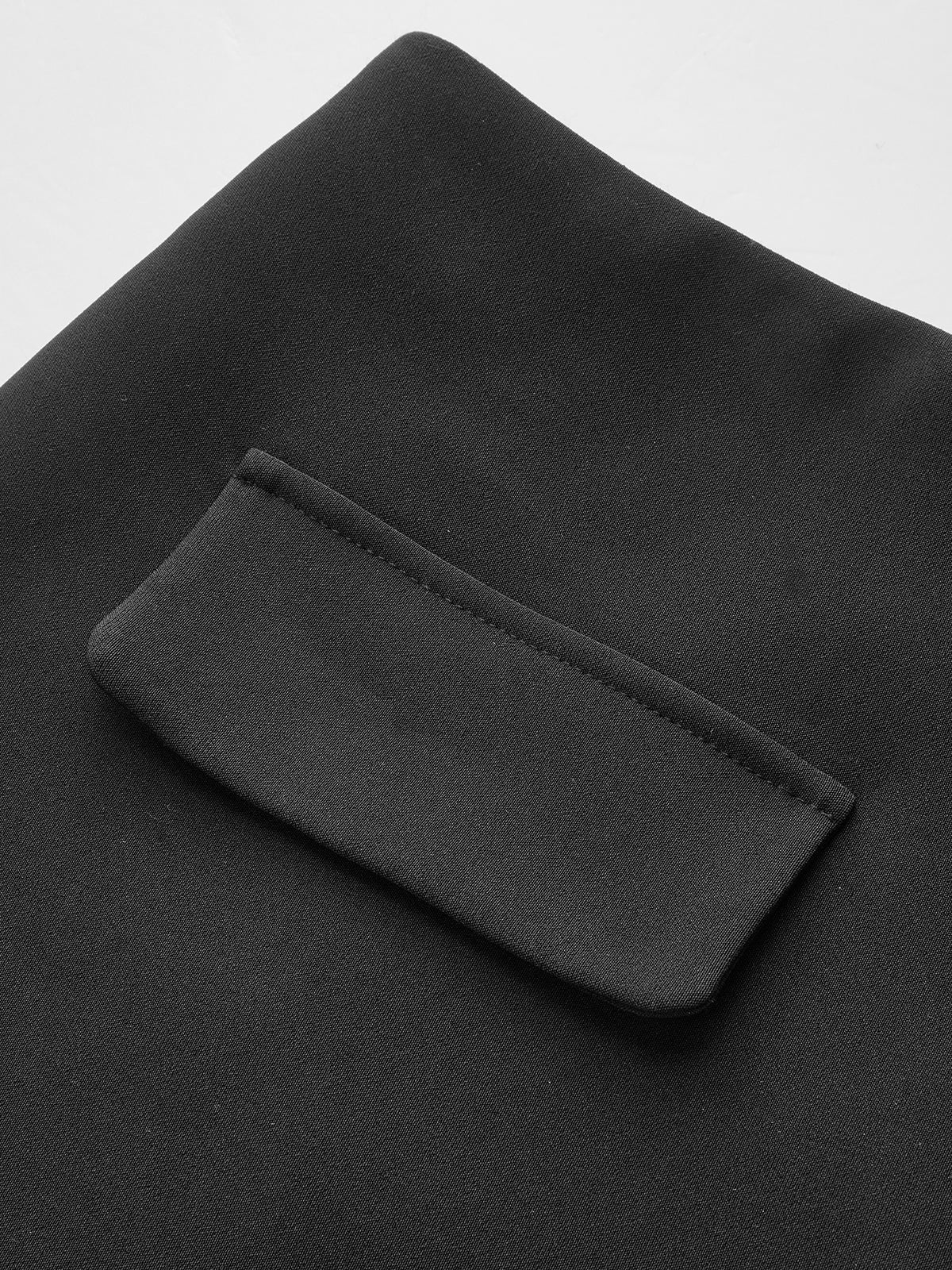 Color-Block Pleated Decor Pocket Mini Skirt