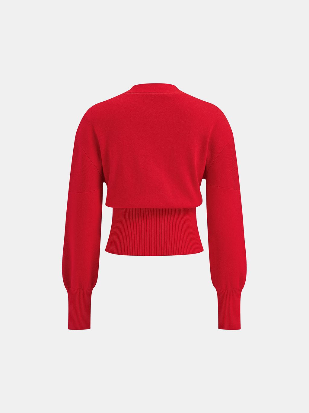 Kurze Strickjacke mit V-Ausschnitt aus Wollmischung