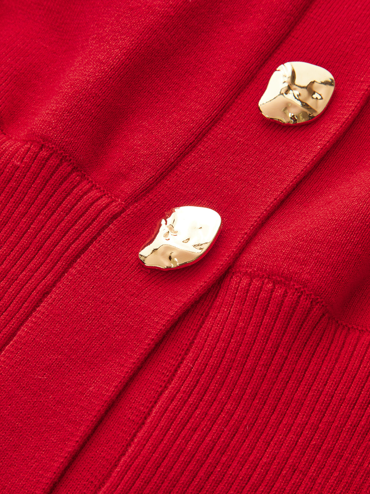 Wool Blend Cropped V-Neck Cardigan