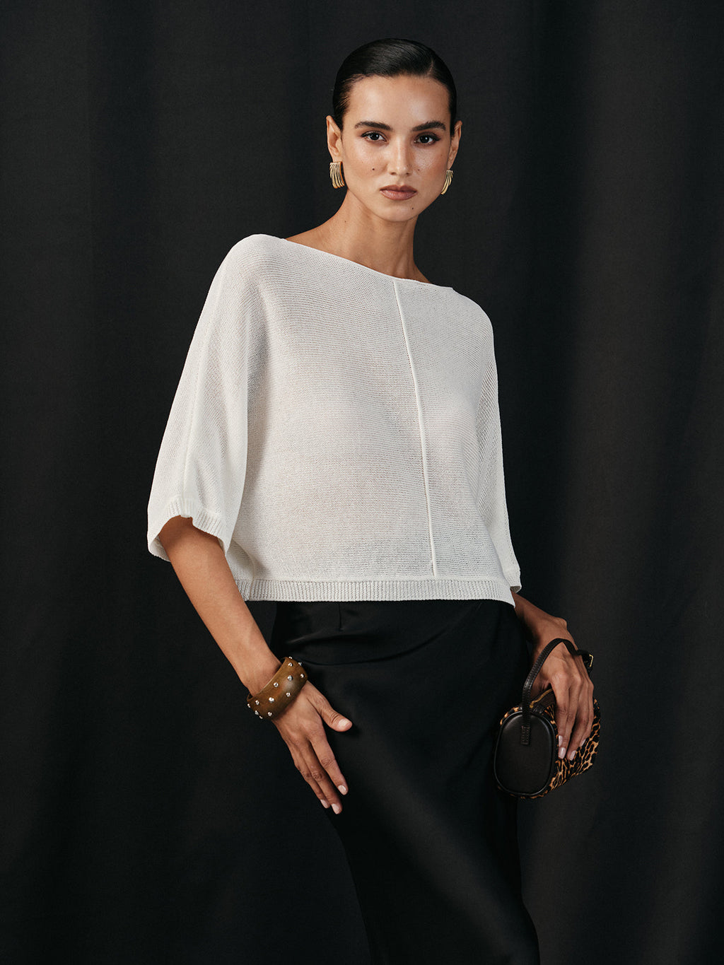Semi-Sheer Batwing Sweater