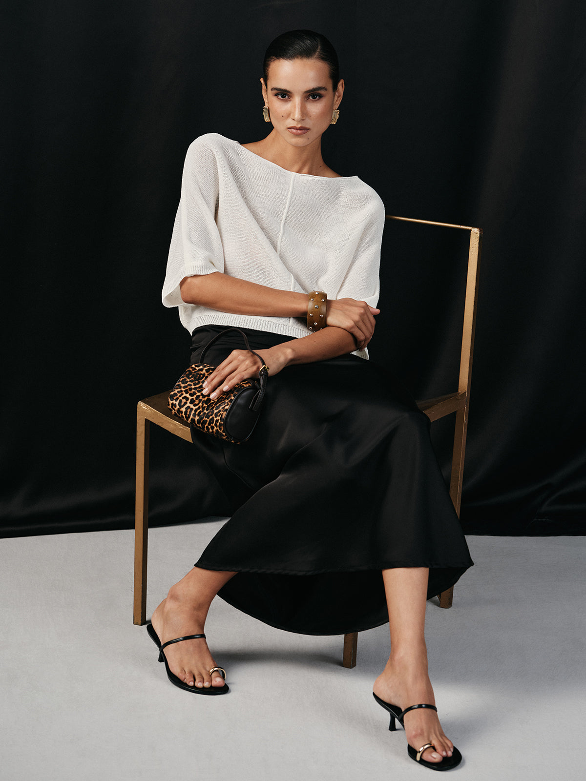 Semi-Sheer Batwing Sweater