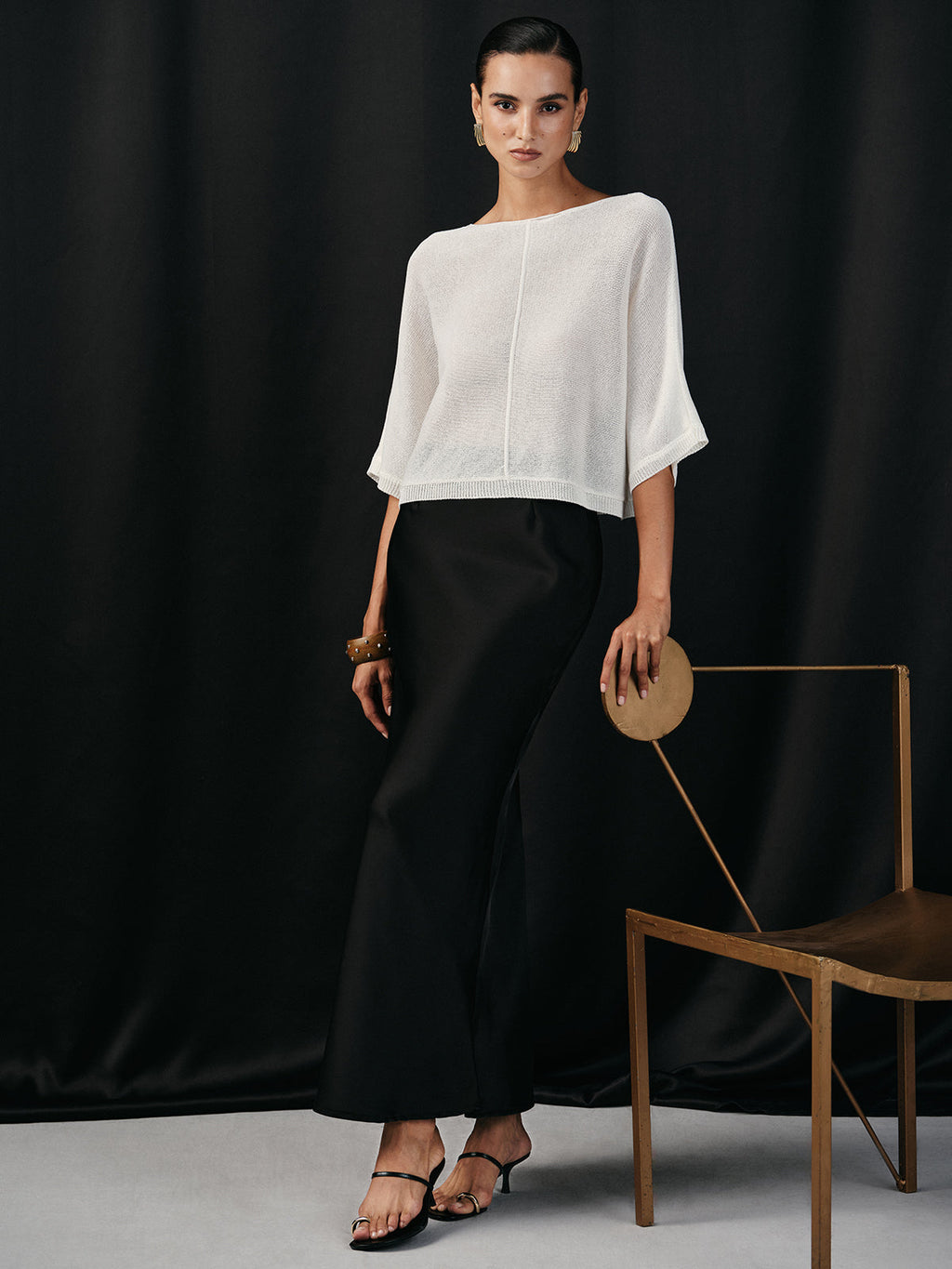 Semi-Sheer Batwing Sweater
