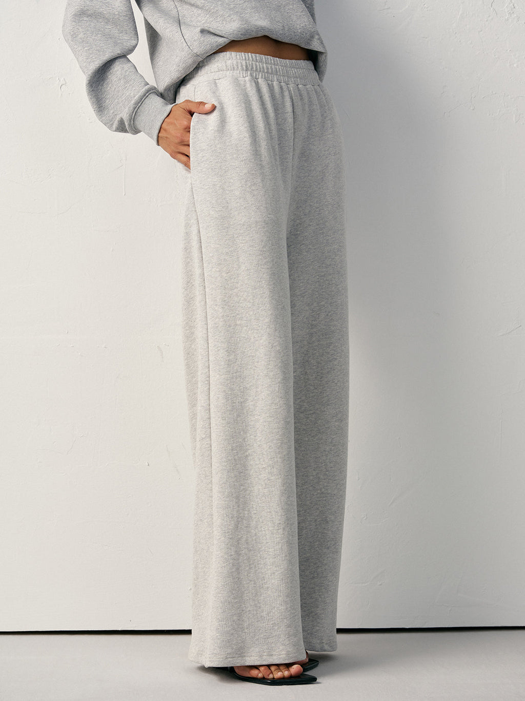 Pantalon de survêtement droit en mélange de coton