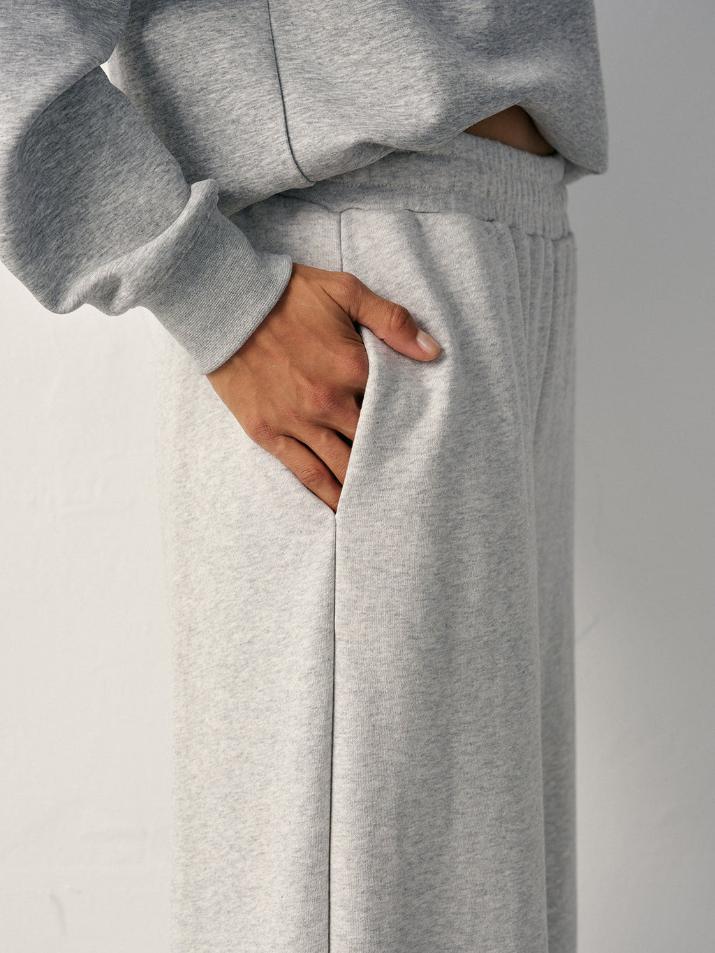 Pantalon de survêtement droit en mélange de coton