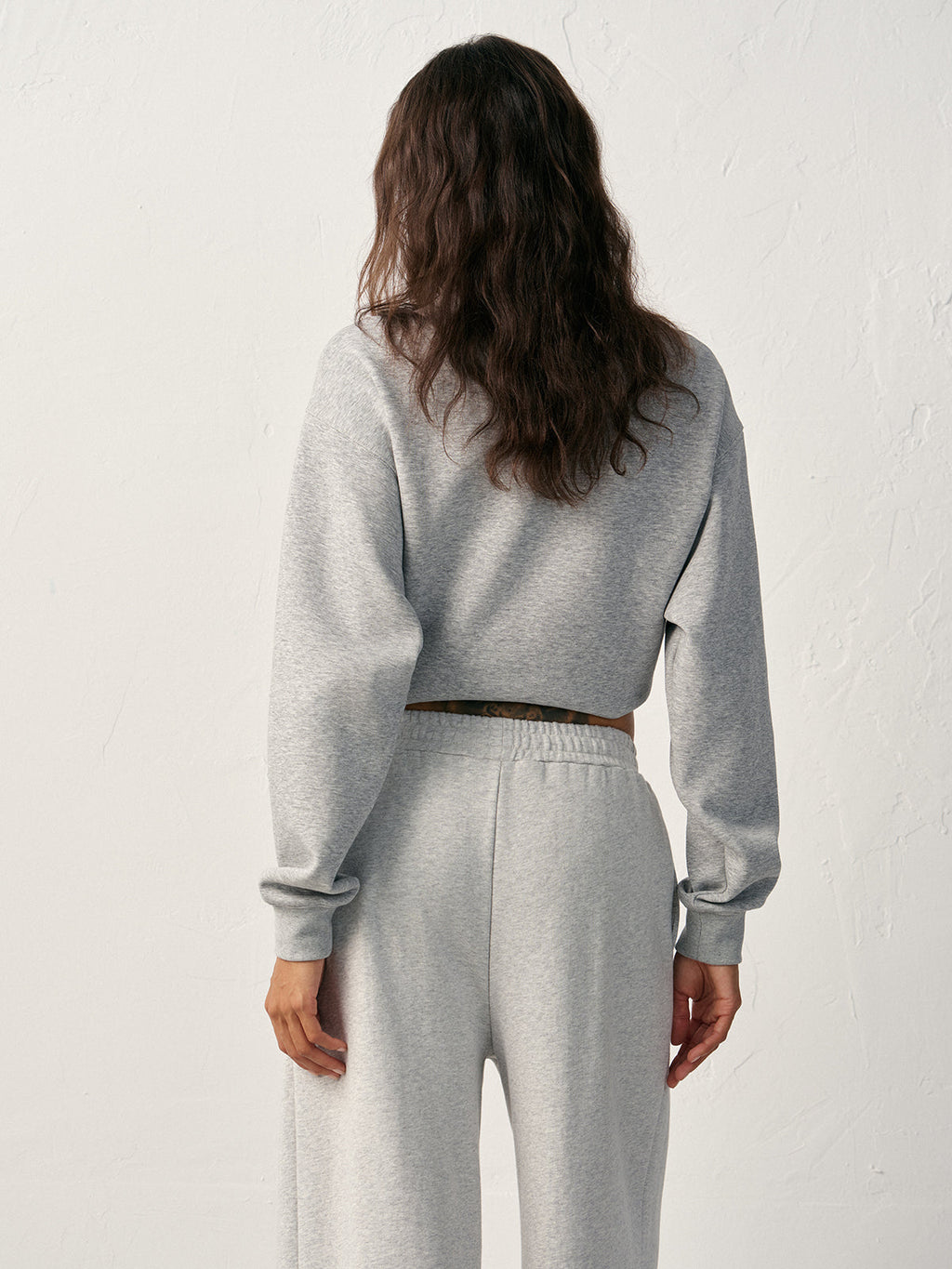 Sweatshirt aus Baumwollmischung mit Rundhalsausschnitt