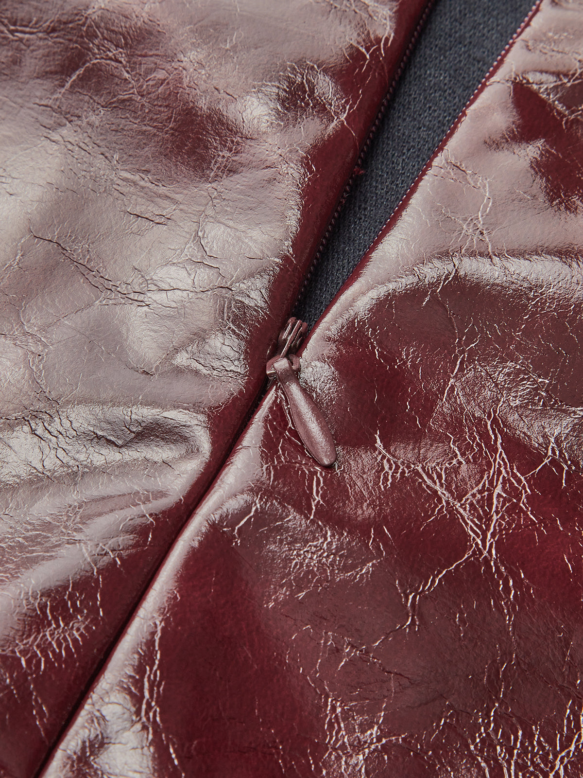 PU Leather Belted Mini Skirt