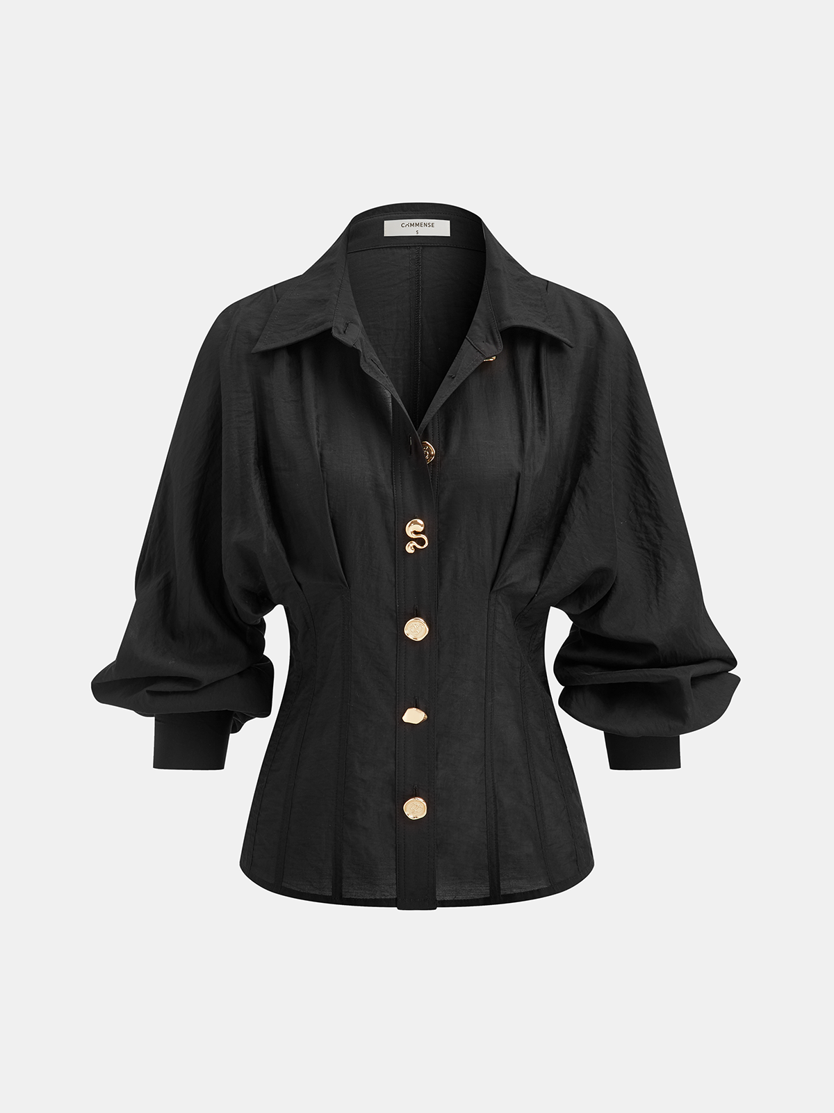 Irregular Metal Button Shirt