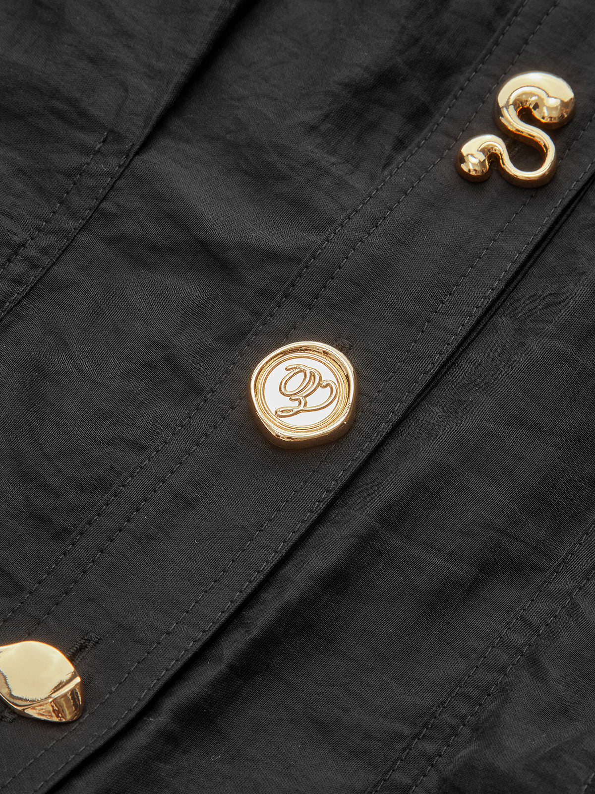 Irregular Metal Button Shirt