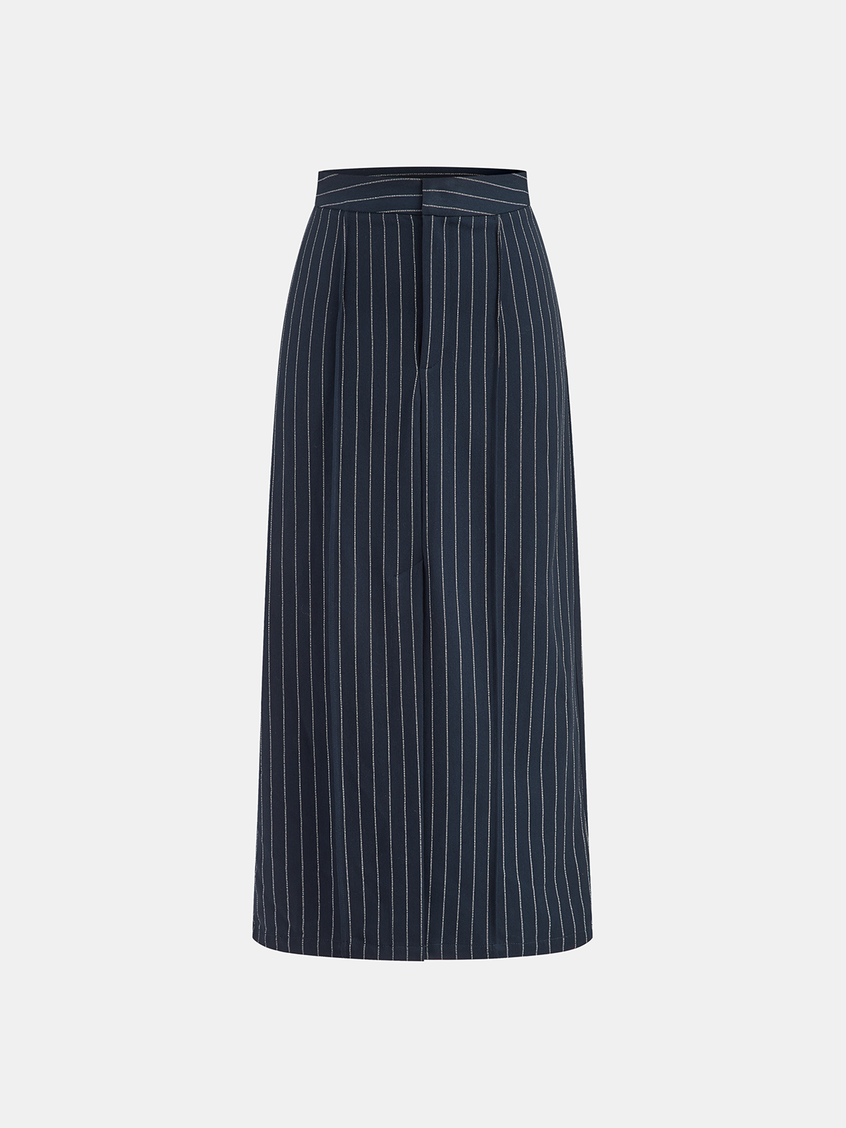 Ensemble haut et jupe rayés à fermeture à agrafes 