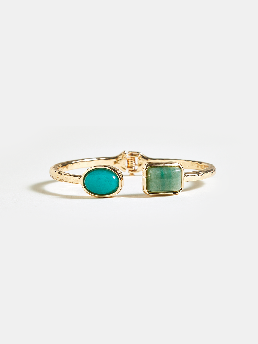 Bracelet en turquoise martelée