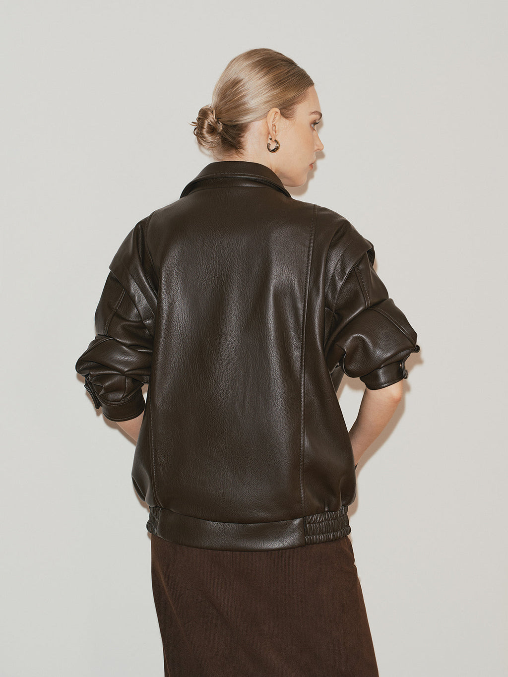 Reversjacke aus PU-Leder