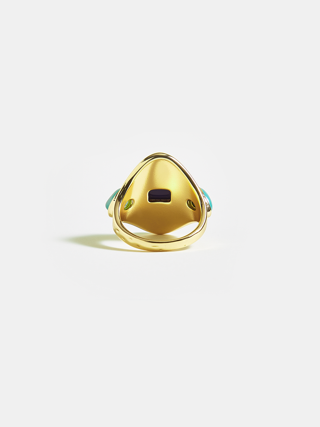 Bague dorée multi-pierres