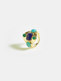 Bague dorée multi-pierres