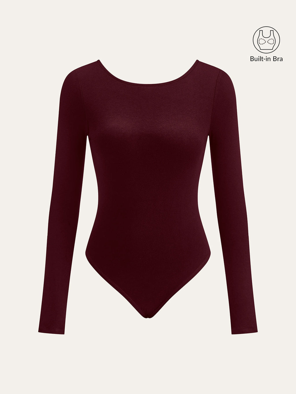 Trägerloser Langarm-Bodysuit mit Rückenausschnitt